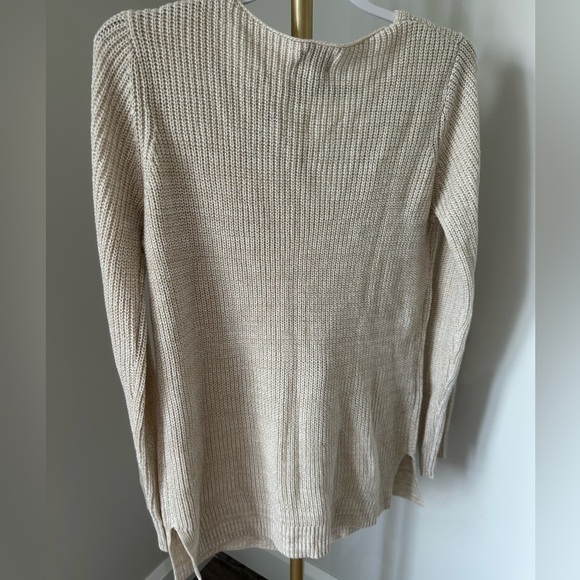 ❤️ Arizona Jean Company Women's Beige V-Neck Sweater Large NWT - Picture 5 of 5